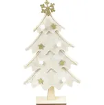 Vánoční stromek filcový béžový 29cm