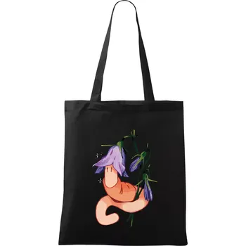 Nákupní taška Žížala a zvonek (Alexis Citrine) - Taška bavlněná - 42 x 38 cm ( Černá )