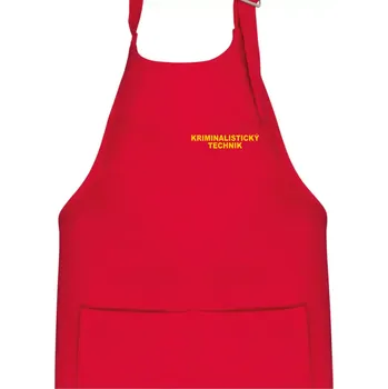 Kuchyňská zástěra Kriminalistický technik - Dětská zástěra na vaření - Univerzální velikost ( Červená )
