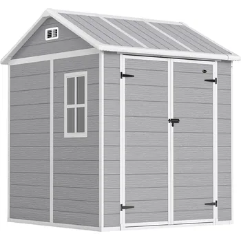 Zahradní domek Outsunny Zahradní domek Outsunny, zahradní domek s oknem, uzamykatelné dveře, plast, šedý