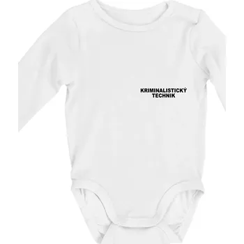 Kriminalistický technik - Body kojenecké s dlouhým rukávem - Dlouhý r. 3-6 měs ( Bílá )