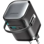 Nabíječka Joyroom JR-TCL02 65W USB-A USB-C GaN s vestavěným kabelem USB-C - černá