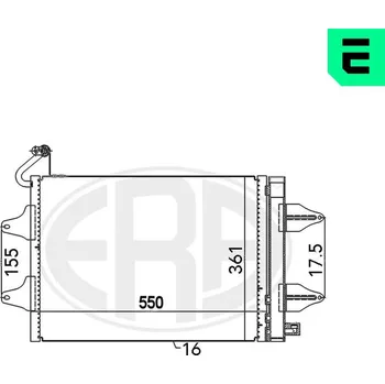 Výparník klimatizace Kondenzátor, klimatizace ERA 667017