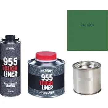 Autolak HB BODY 955 RAPTOR tough liner - 2k polyuretan textura set/báze + tužidlo + barva /RAL 6001 900ml