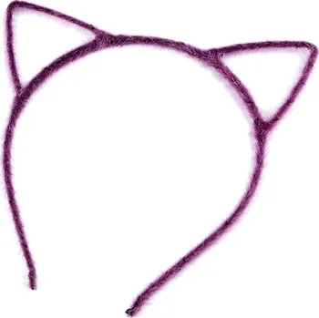 Čelenka Chlupatá čelenka do vlasů kočka