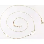 Dámský náhrdelník žluté zlato 585 tlukot srdce 15R-049 délka 45 cm