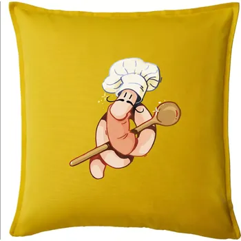 Polštář Žížala kuchař (Alexis Citrine) - Polštář 50x50 - 50x50 - Pouze potah ( Žlutá )