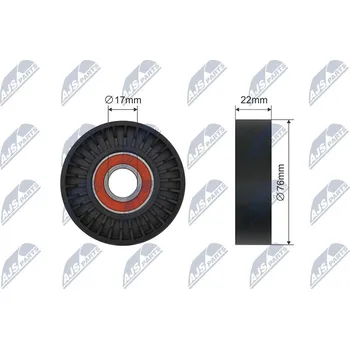 Napínací kladka, žebrovaný klínový řemen NTY RNK-ME-078