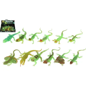 Teddies Plaz/Zvířátko svítící ve tmě silikon 16cm mix druhů 12 ks v boxu