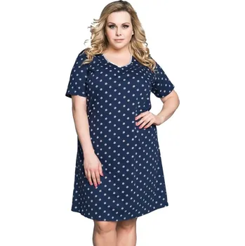 Dámské noční prádlo Noční košile Bohunka modrá se sedmikráskami - M