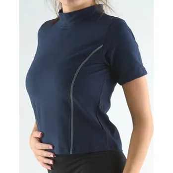 Dámské tričko Dámské tričko s krátkým rukávem, krátký rukáv, šité 98005P - lékořice ocelová - M