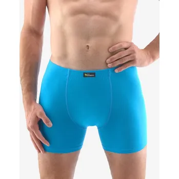Boxerky Pánské boxerky s delší nohavičkou, delší nohavička, šité, jednobarevné Eco Bamboo 74159P - dunaj - 58/60