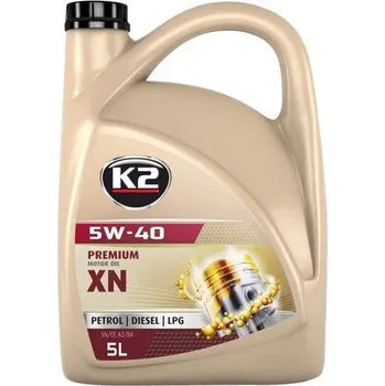 Motorový olej K2 Texar 5W-40 Premium XN Benzin, Diesel, LPG 5 l