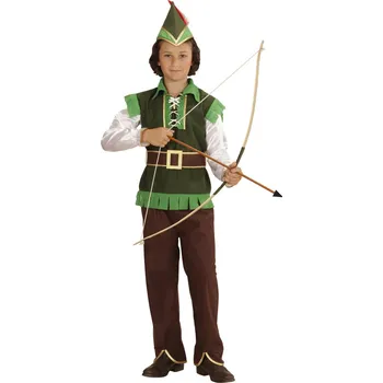 Karnevalový kostým Dětský kostým robin hood s čepicí - Pro věk 11-13 let