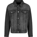 Build Your Brand Pánská džínová bunda BY312 Black Washed XL