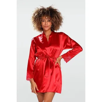 Dámský župan Saténový župan Hazel červený - L