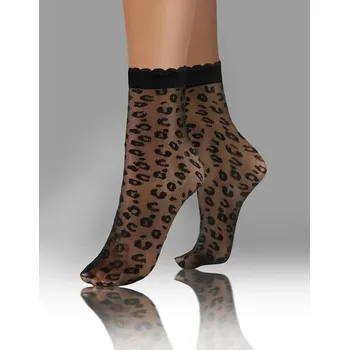 Dámské ponožky Sesto Senso Pikot ponožky - tenké vzorované, černá Univerzální i384_15950455