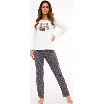 Pánské pyžamo DÁMSKÉ PYŽAMO DR 855/428 FRIENDS ecru XXL