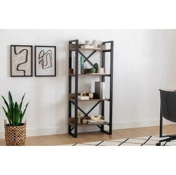 regál Regál Adisa Walnut, tmavě hnědá