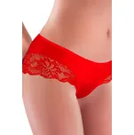 Kalhotky s krajkou 64 červené - L