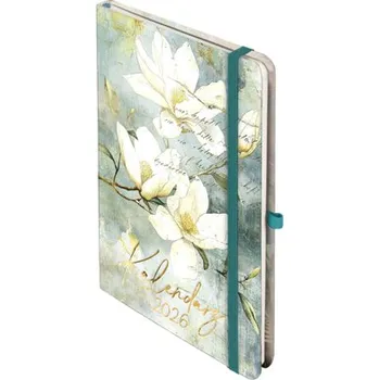 Kalendář Kalendarz książkowy B6 2026 Botanical tygodniowy Magnolia