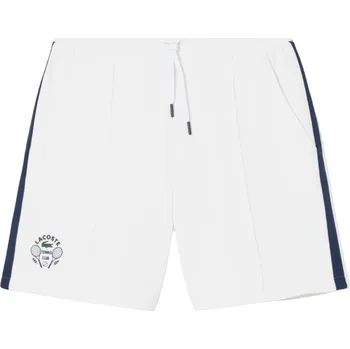 Pánské kraťasy Pánské tenisové kraťasy Lacoste Ultra Dry Badge Accent Tennis Heritage Bílý (XL)