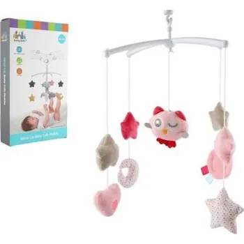 Kolotoč nad postýlku Kolotoč se sovičkou nad postýlku plast s natahovacím hrajícím strojkem růžový v krabici