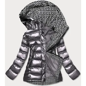 Dámská bunda Dámská šedá prošívaná bunda s kapucí SPEED, odstíny šedé XXL (44) i392_18547-48