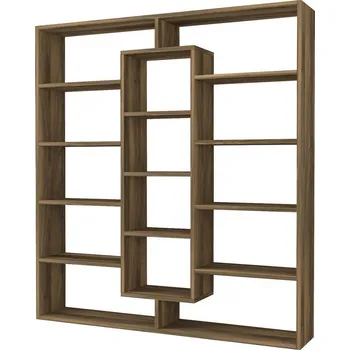 Knihovna Knihovna Ample Walnut, tmavě hnědá