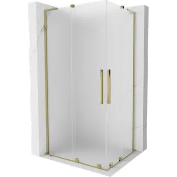 Mexen Velar L Duo posuvná sprchová kabina 100 x 90 cm, satén, zlatá - 871-100-090-02-33-50 Sprchové kouty