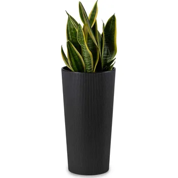 Květináč PLASTOVÝ KVĚTINÁČ URBANIKA ECO 19,5X36,5 CM ČERNÁ