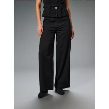 Dámské kalhoty Sinsay - Kalhoty wide leg - černá - 731FJ-99X - 731FJ-99X-XXS