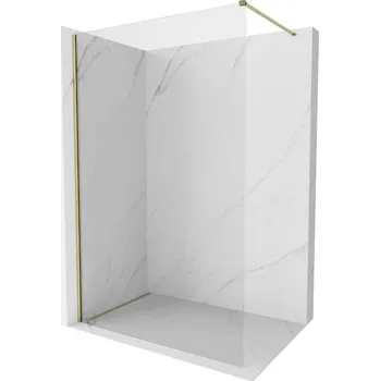 Mexen Kioto-X sprchová zástěna Walk-in 120 x 200 cm, transparentní 10 mm, zlatá - 800-120-101-50-00-X Sprchové stěny