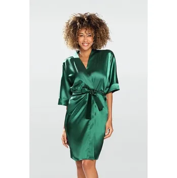 Dámský župan Saténový župan 100 zelený - L
