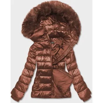 Dámská cargo bunda Hnědá krátká zimní bunda pro ženy W COLLECTION, odstíny hnědé S (36) i392_21491-46