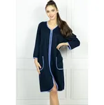 Bavlněný župan Denisa tmavě modrý - 4XL