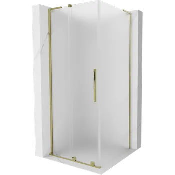 Mexen Velar L posuvná sprchová kabina 100 x 100 cm, mat, zlato - 871-100-100-33-50 Sprchové kouty