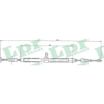 Lanko parkovací brzdy Tažné lanko, parkovací brzda LPR C0019B