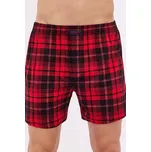 Bavlněné trenýrky Comfort 295 červené s káro vzorem - M