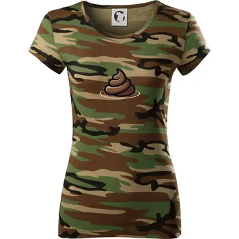 Dámské tričko Bobek hnědý - Dámské maskáčové triko - 2XL ( Hnědý maskáč )