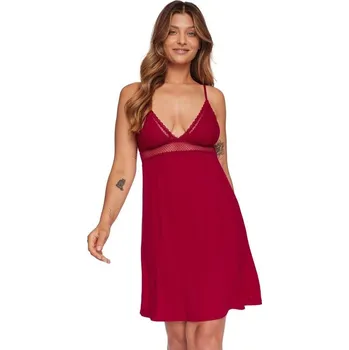 Dámské noční prádlo Luxusní košilka Cafer červená - M