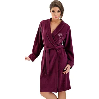 Dámský župan Dámský župan froté Hannah vínový - 4XL