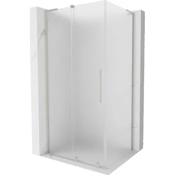 Mexen Velar L sprchový kout posuvný 90 x 110 cm, matný, kartáčovaný nikl - 871-090-110-33-97 Sprchové kouty