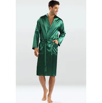Pánský župan Pánský saténový župan Christian zelený - XL