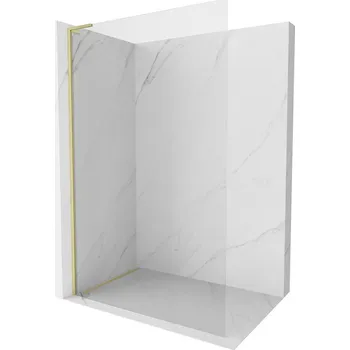 Mexen Kioto-X L sprchová stěna Walk-in 120 x 200 cm, transparentní 10 mm, zlatá kartáčovaná - 800-120-107-55-00-X Sprchové stěny