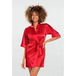 Saténový župan 90 červený - 4XL