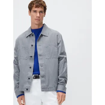 Pánská košile Reserved - Bavlněná košile comfort fit - středně šedá - TH537-85X - TH537-85X-L