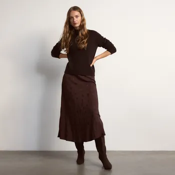 Dámská sukně Reserved - Sukně s&nbsp;příměsí viskózy - mahagonová - 306JA-93X - 306JA-93X-L