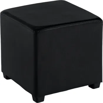 Obývací pokoj Taburet, černá textilní kůže, NIKI