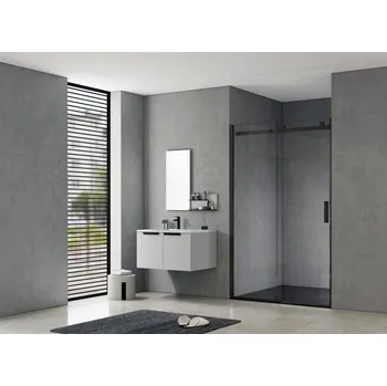 HOPA Sprchové dveře BELVER BLACK NEW Barva rámu - Černá, Rozměr A - 150, Směr zavírání - Univerzální Levé / Pravé, Výplň - Čiré bezpečnostní sklo - 8 mm BCBELV15BCN